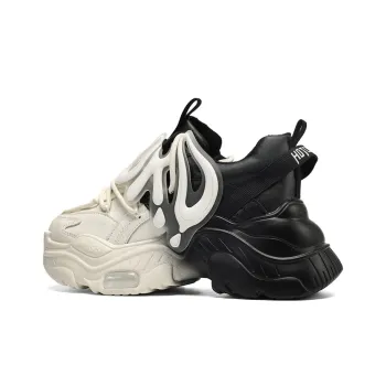 ORD Low Top Chunky Sneakers Unisex Black White Gradient