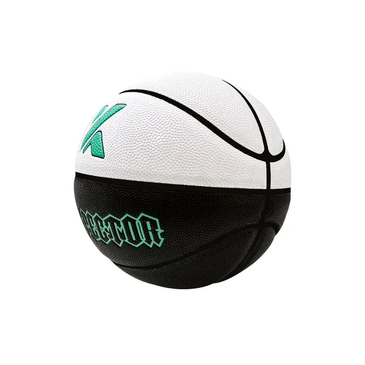 KANTANZHE PU Basketball Black White Green Size 7 Training Unisex-2