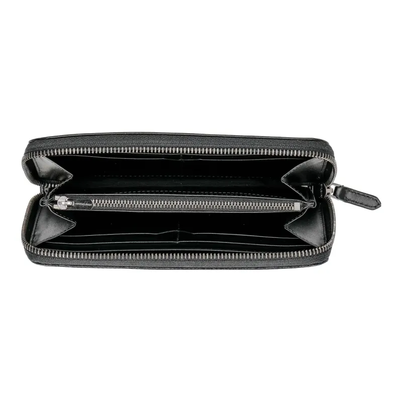 BVLGARI Leather Wallet Men's Black-3