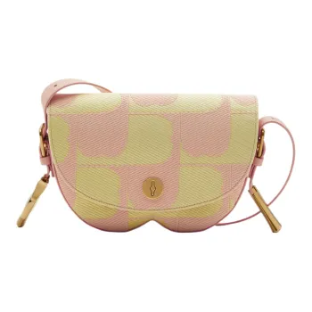 Burberry Cotton With Polyester Trim Shoulder Bag, Crossbody Bag Regular Women's Blush With Beverage Yellow