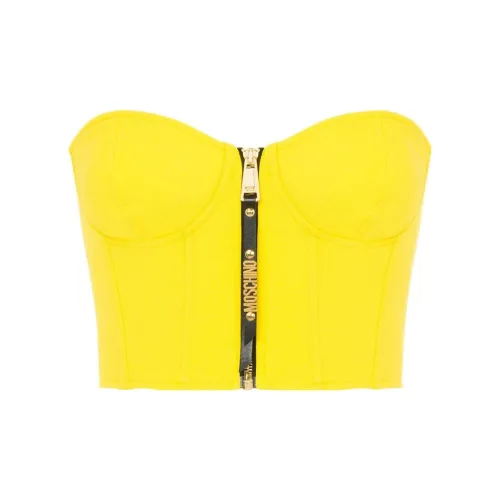 MOSCHINO Strapless Tops Women's Yellow