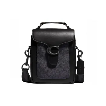 COACH Tabby Canvas One Shoulder Handbag, Crossbody Bag Small Size Men's Black