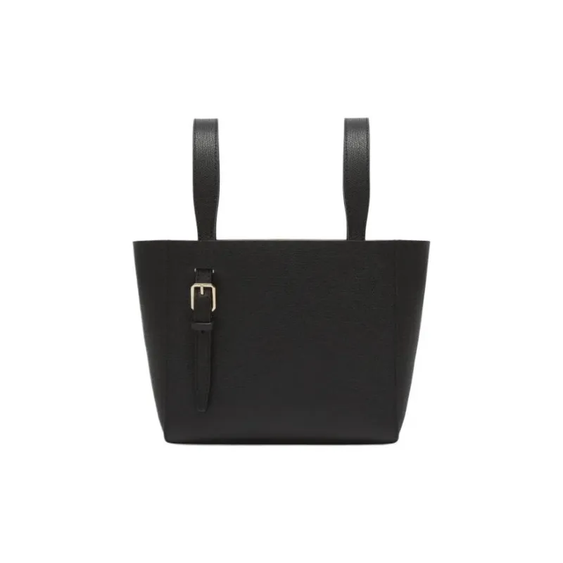Valextra Calfskin Bucket Bag Handbag Shoulder Bag Women's Black-2