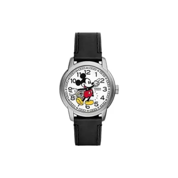 FOSSIL Wrist Watch Automatic Mechanical Movement Leather Watch Bands 40mm White Dial Unisex