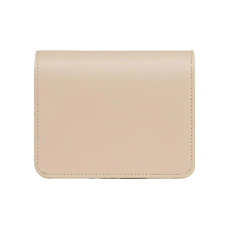 CELINE Triomphe Cow Leather Wallet Women's Nude-2