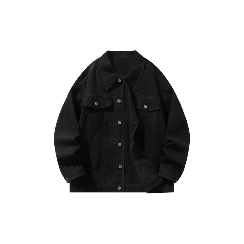 BLACK CLOVER Grim Reaper motifs Unisex Denim Jacket - POIZON