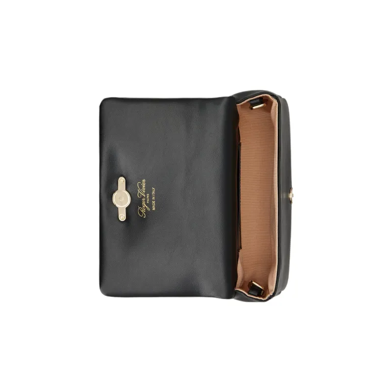 Roger Vivier Leather One Shoulder Crossbody Cell Phone Pouch Regular Women's Black-3