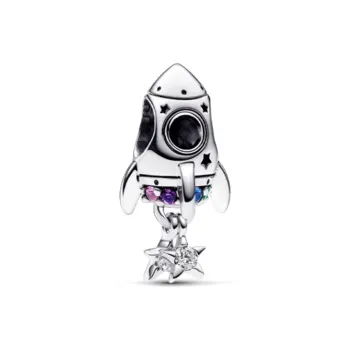 Pandora 925 Sterling Silver Synthetic Cubic Zirconia Glass Pendants Women's Silver