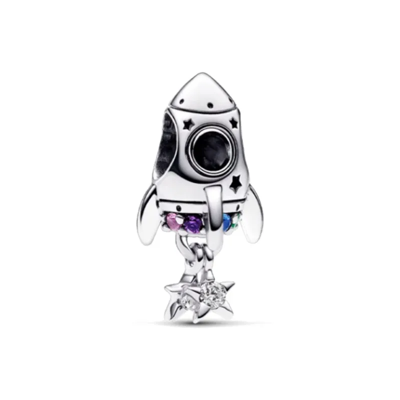 Pandora 925 Sterling Silver Synthetic Cubic Zirconia Glass Pendants Women's Silver-0