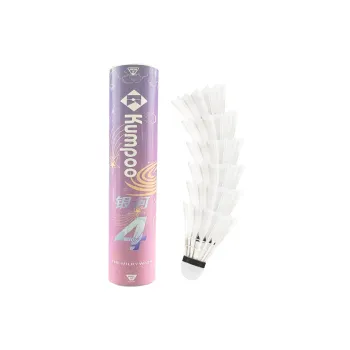 KUMPOO Galaxy IV Duck Feather Shuttlecock 6 Pack Duck Feather Everyday Shuttlecocks