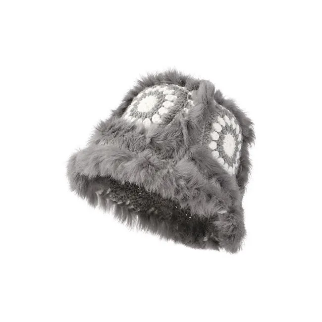 EEEENO Rabbit Fur Beanies Women's-6