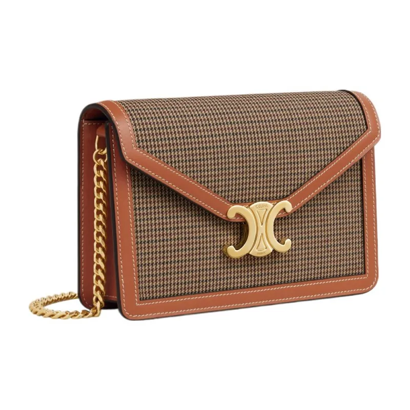 CELINE Fabric With Cow Leather Trim Shoulder Bag, Crossbody Bag, Wallet Mini Women's Multicolor-1
