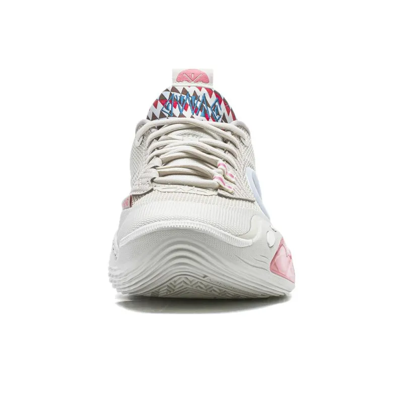 LiNing All City 12 Slip Resistant Low Top BOOM Technology Basketball Shoes Men's Beige-4