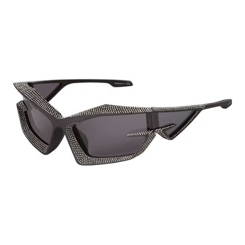 GIVENCHY Metal Crystal Irregular Shape Sunglasses Unisex Black
