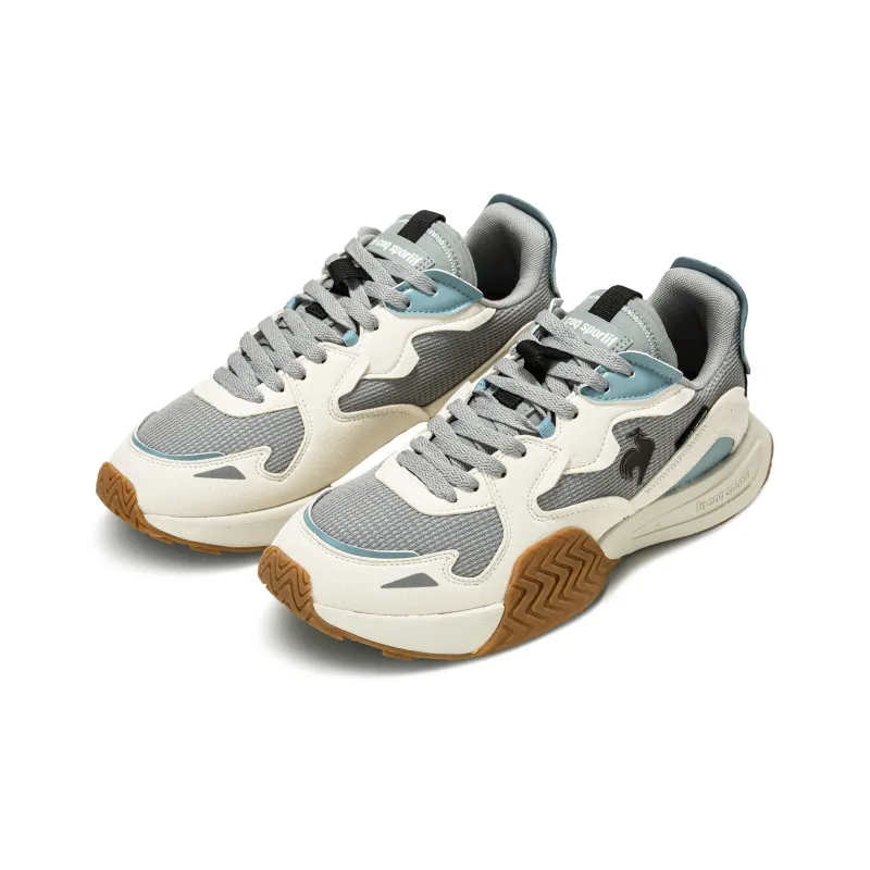 Le Coq Sportif Casual Shoes Unisex Low Top Ecru Gray Blue Brown-2