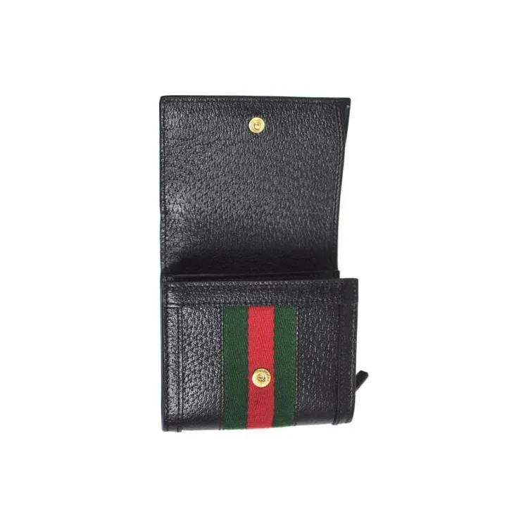GUCCI Ophidia Canvas With Leather Wallet Women's Black-2