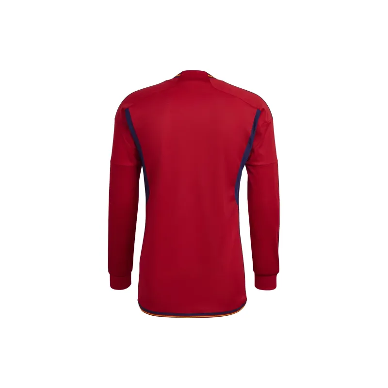 Adidas Spain 22 Long Sleeve Home Jersey Soccer Jerseys Men's Red-1