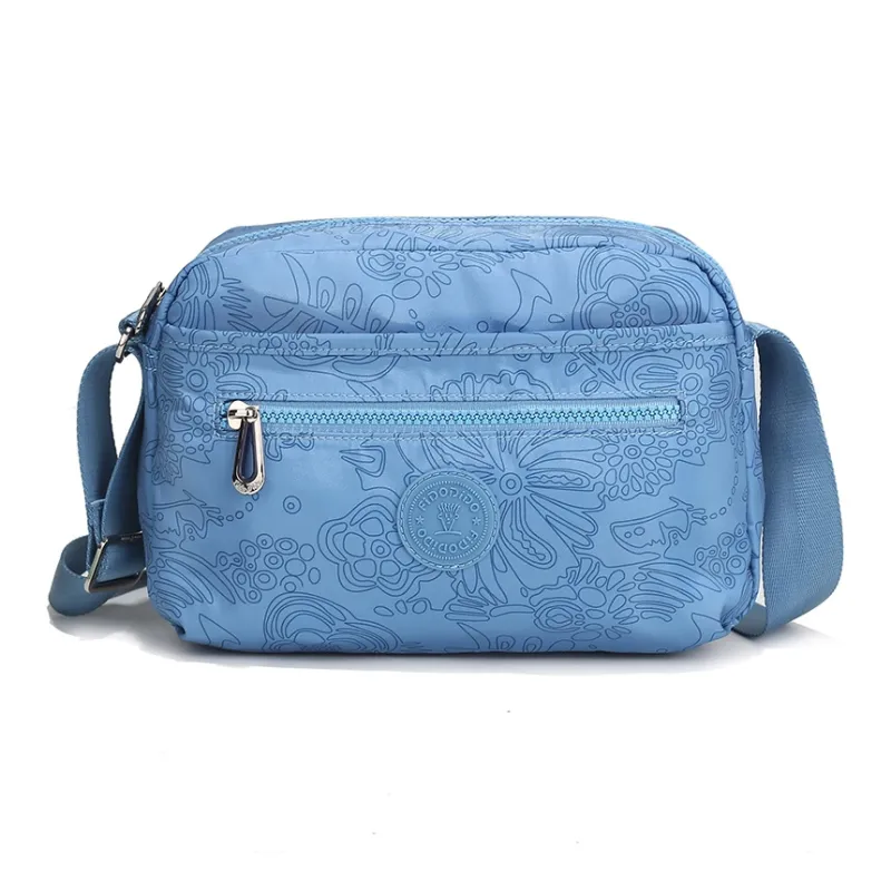 FIDO DIDO Oxford Crossbody Bag, Shoulder Bag Women's Blue-0