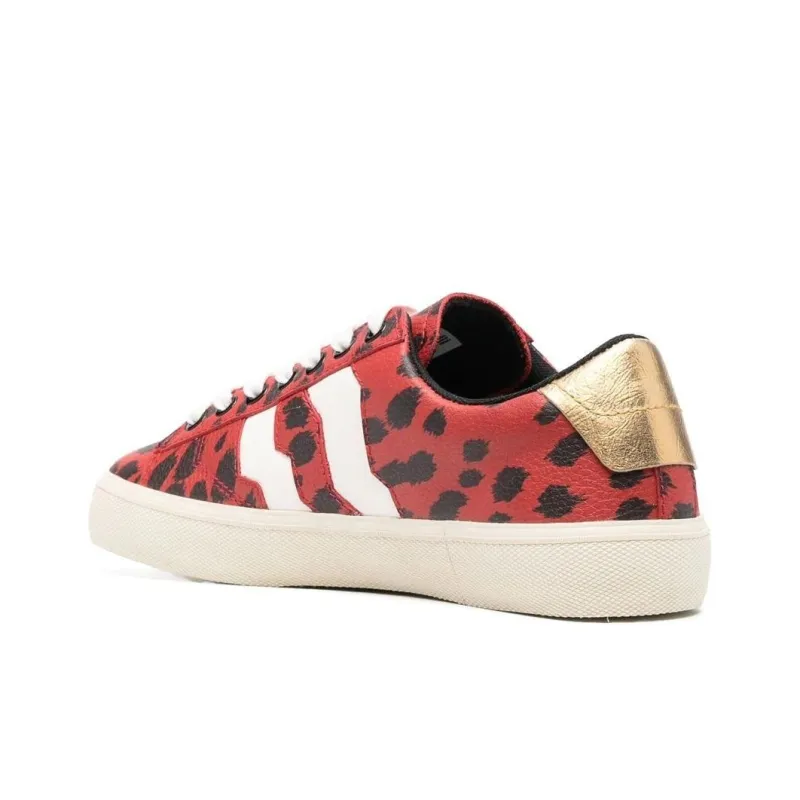 Just Cavalli Low-Top Skateboard Shoes Women's White Black Red-3