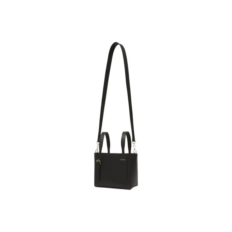Valextra Calfskin Bucket Bag Handbag Shoulder Bag Women's Black-1