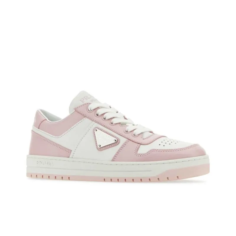 PRADA Prada Downtown Low Top Skateboard Shoes Women's Pink White-2