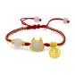 Cute Dragon Fu Character Bracelet (Red Gold)