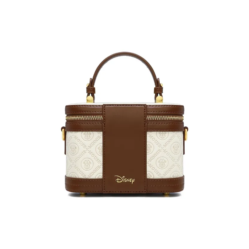 Disney Minnie Series PU Leather Handbag, Shoulder Bag Women's Khaki/Coffee-2