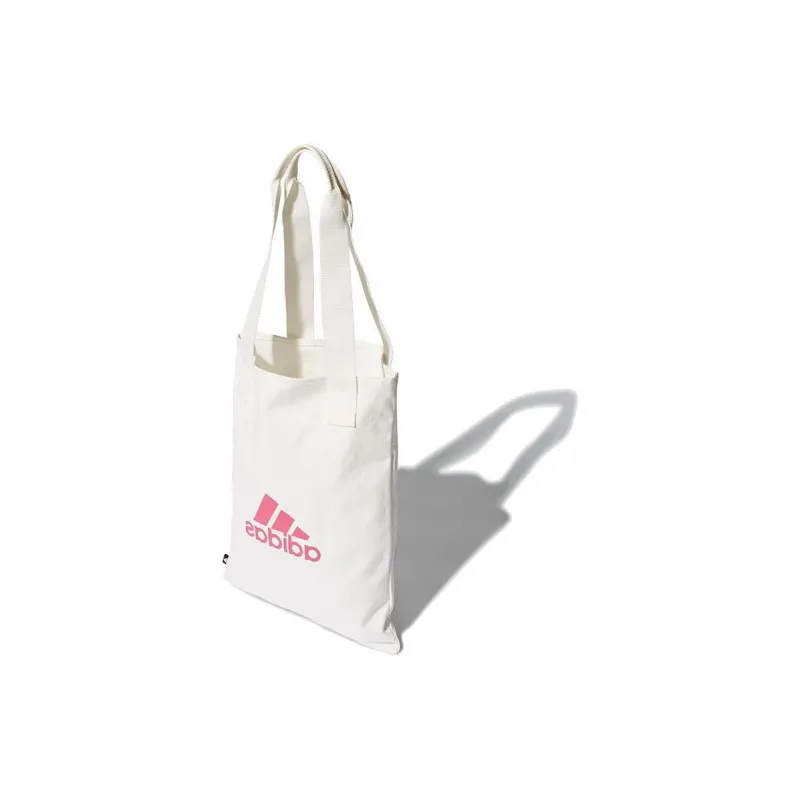 Adidas Cotton Tote Bag Shopping Bag Shoulder Bags Regular Unisex White-3