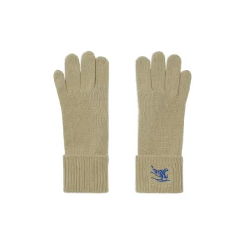 Burberry Polyamide Wool/Cashmere Knit Gloves Men's Khaki