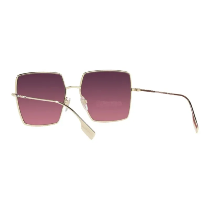Burberry Metal Irregular Shape Sunglasses Men's Gold-4