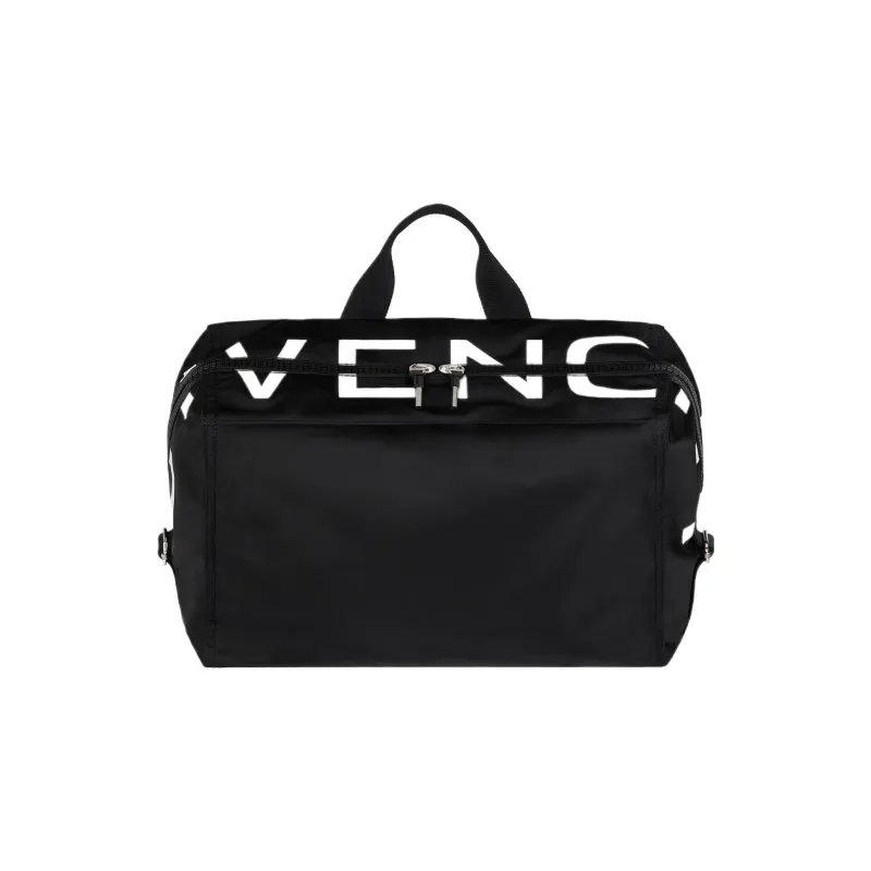 GIVENCHY Pandora Polyamide Handbag Shoulder Bag Crossbody Bag Medium Size Men's Black & White-0
