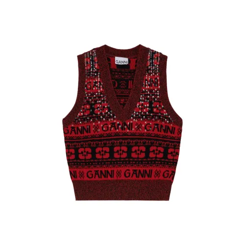 GANNI Vests Women's High Risk Red