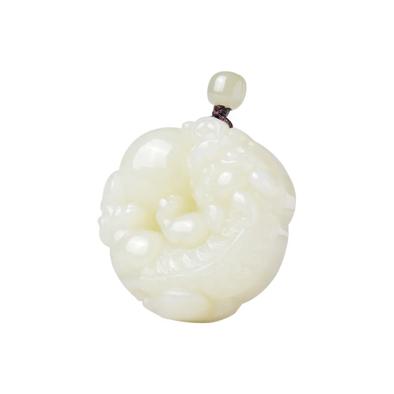 Survival Hetian Jade Pendants Unisex Pale Greenish White Jade-0