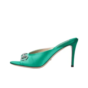 GUCCI Horsebit Slide Slippers Women's Green
