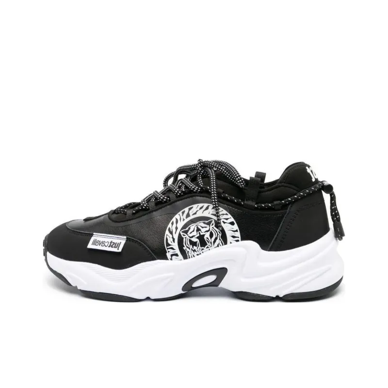 Just Cavalli Logo-print Leather Sneakers-0