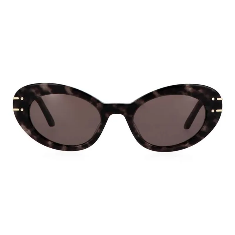 DIOR Acetate Metal Cat Eye Sunglasses Women's Black-1