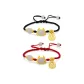 Year of The Dragon Fu Character Pendant Bracelet (Couple's 1 Pair)