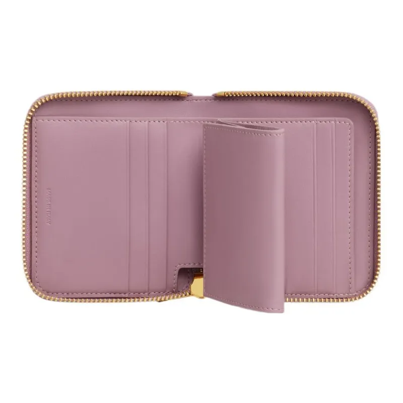 CELINE Grained Calfskin Wallet Small Size Women's Petal Pink-3
