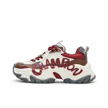 Champion Champ XXL Dragon Champion Collection Chunky Sneakers Women's Milk White New Year Red