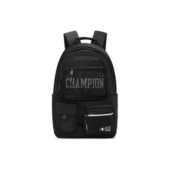 Champion Fabric Backpack Large Size Unisex Black
