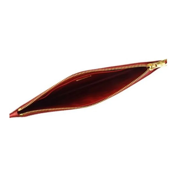 PRADA Leather Clutch Women's Red-2