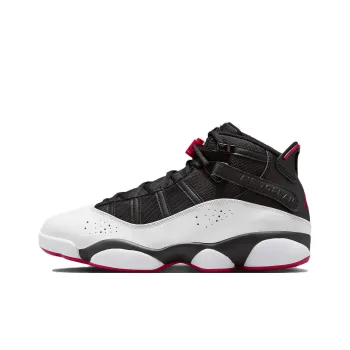 JORDAN 6 Rings Black White Varsity Red