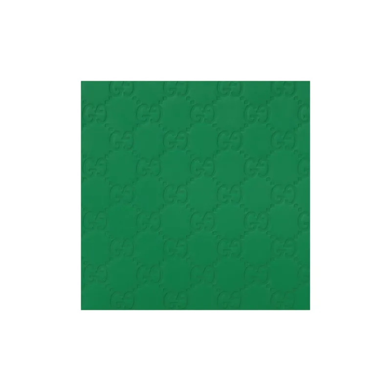 GUCCI Leather Clutch Men's Green-7
