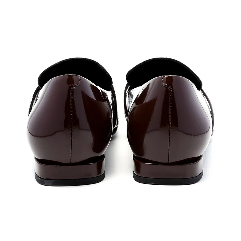 Satchi Loafers 1.5CM Women's Brown-4