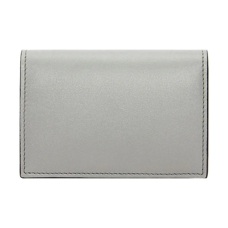 LOEWE Cow Leather Card Holder Men's Pearl Gray & Dark Gray-1