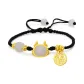 Year of The Dragon Fu Character Pendant Bracelet (Black)