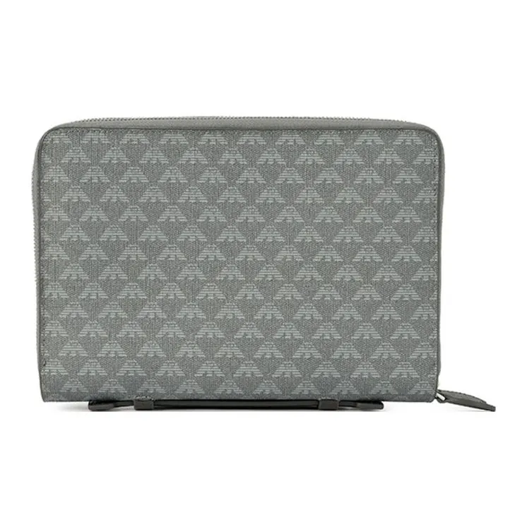 EMPORIO ARMANI Polyvinyl Chloride Clutch Men's Gray-3