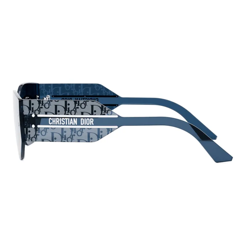 DIOR Acetate Irregular Shape Sunglasses Women's Blue-2