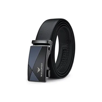 WilliamPOLO Top Grain Cow Leather Belt Men's Pants With Belt Men's Gunmetal 3.5cm