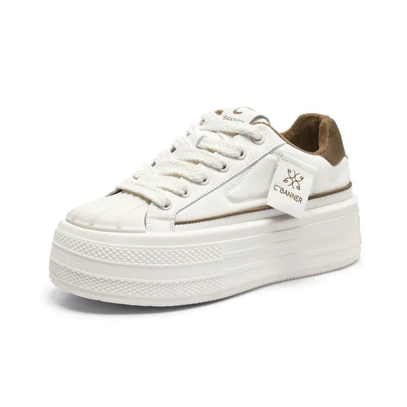 C°BANNER Low Top Skateboard Shoes Women's Light Coffee-1